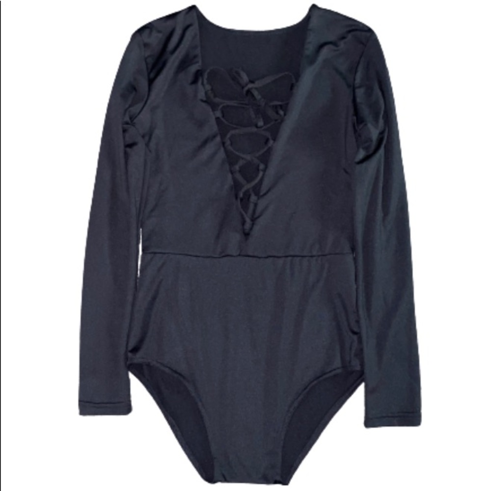 Vestidos Sexy Black Bodysuit Size Small